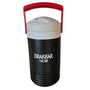 Vintage 1990s Drakkar Noir Igloo Cooler 1 Gallon Beverage Jug Flip Spout Promo
